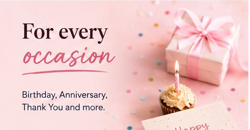 For every occasion — birthday, anniversary, thank you cards